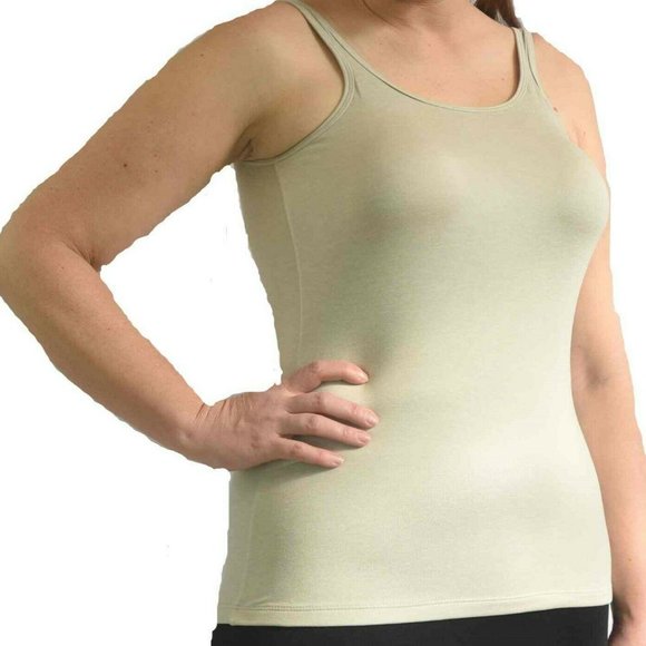 Mastectomy Camisole with Integrated Prosthetics, Large w D Cup, New, Oat, NWT - Picture 7 of 7
